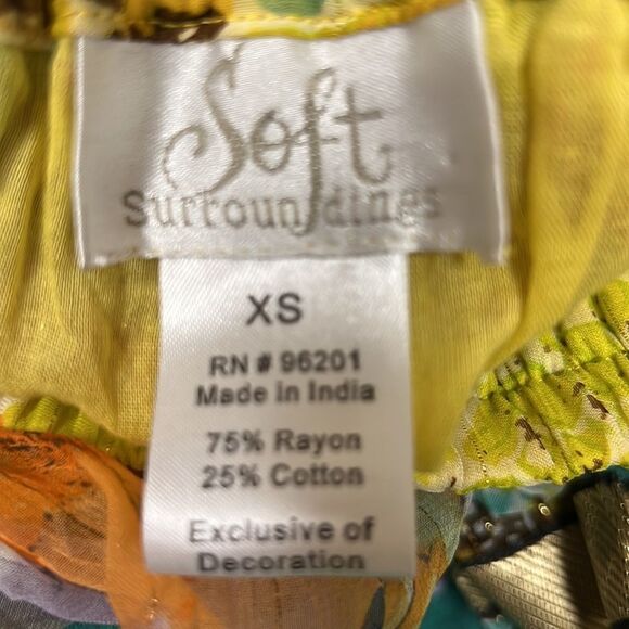 Soft Surroundings maxi yellow bohemian skirt Size XS - Picture 9 of 9